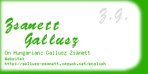 zsanett gallusz business card